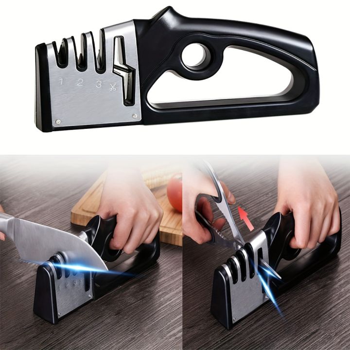 Four in one quick sharpener, kitchen sharpener, scissors sharpener ...