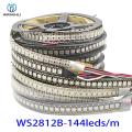 DC5V WS2812B 5m/Roll 30/60/144leds/m Black/We PCB IP30/IP65/IP67 5050RGB Individually Addressable Smart led pixel strip light-1m WS2812B 144leds-IP30-We PCB-. 