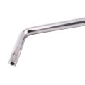 Long Arm Tamper Proof Torx Star Key Wrench Silver, T25 100mm. 