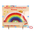Wooden Color and Number Maze Board Safe Colorful Color Matching Board Game Early Learning for Toddlers. 
