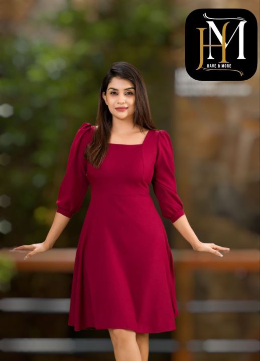 The%20Womens%20Short%20Frock%20More%20Colours%20Long%20Sleeve%20For%20Beautiful%20Girls%20Fk100018%20-%20Image%204
