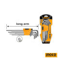 INGCO Hex Allen  Key 9 Pcs With Extra Long Arm. 