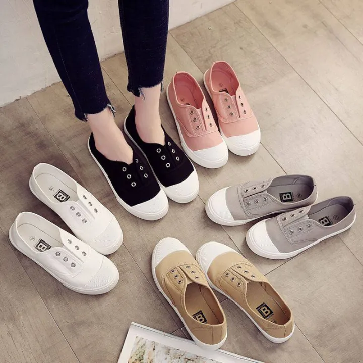 Street fashion canvas simple slip in converse shoes 时尚一脚蹬胶底休闲鞋 kasut ...