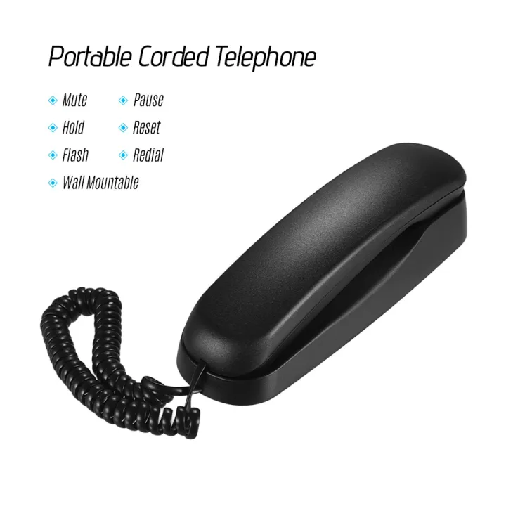 Mini%20Desktop%20Corded%20Landline%20Phone%20Fixed%20Telephone%20Wall%20Mountable%20Supports%20Mute/%20Pause/%20Hold/%20Reset/%20Flash/%20Redial%20Functions%20for%20Home%20Hotel%20Office%20Bank%20Call%20Center%20-%20Image%205