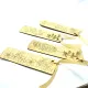 4 Pcs of Book Mark Rectangle Wooden Tags  Nature Wood Slice DIY Crafts Bookmark Garment Clothing Tag Gift Bags Hanging Label Decor. 