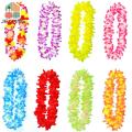 1pc Hawaiian Flower Leis Tropical Luau Beach Party Supplies Of Hula Garland Necklace Bracelet Headband Simulated Silk Flower. 