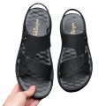 Men's Sandals Summer New Men's Sandals Genuine Leather Platform Non-Slip Beach Shoes Casual Soft Bottom Breathable Shoes Korean Style Shoes. 