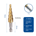 Cone-shaped woodworking multifunctional step drill mm step drill m 4-32 4-12 m 4-20 mm head sharpener metal drill bit set stage. 