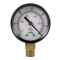 Pressure Gauge - 0 - -30inHg 0 - -1 bar Mini Dial Air Pressure Gauge Barometer meters Vacuum gauge dual scale dial Black. 