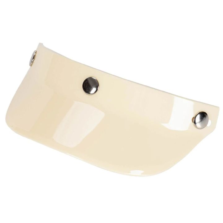 Visiera Universale 3 Snap-Button Flip Up Per Casco Moto Aperto - Shield Antigraffio E Anti UV Con Attacchi A Scatto