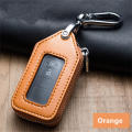 Leather Key Holder Stylish Mirror Window Mini Car Key Case Retro Zipper Closure Key Protector Bag for Vehicle Accessory Key Organization Security Gift Item Personal Use. 