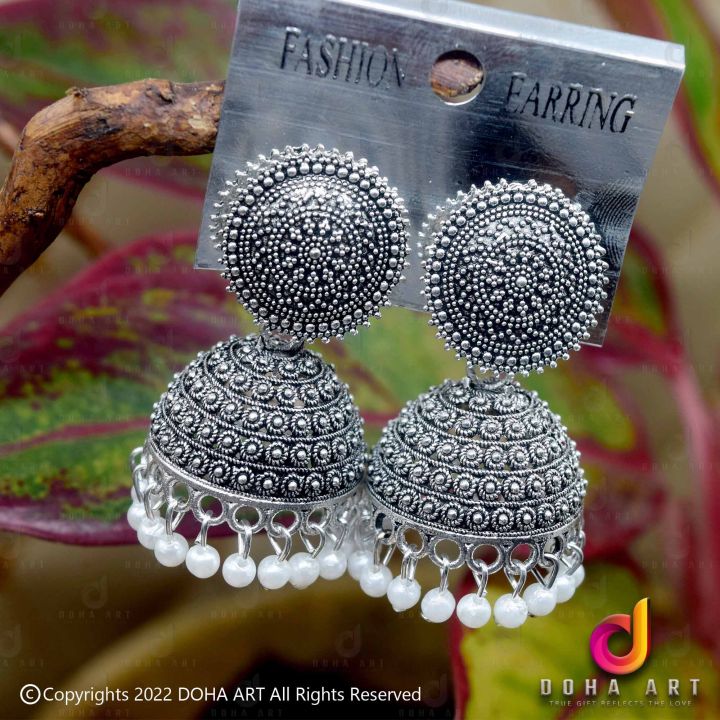 Silver%20Jummikki%20Earrings%20With%20White%20Pearl%20For%20Women%20Party%20Wedding%20Earing%20Fashion%20Female%20Engagement%20Jewelry%20Valentine's%20Day%20Gift%20-%20Image%202