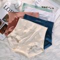 Light Luxury Underwear Women's High Waist Belly Contracting Non-Curling Antibacterial Seamless Ice Silk Summer Thin Hip Lifting New Simple Ladies. 