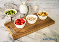 Cutting Board / Serving Board Handmade Natural Solid Nadun Wood Large Kitchen Chopping Board - Serving Tray with Handles. 