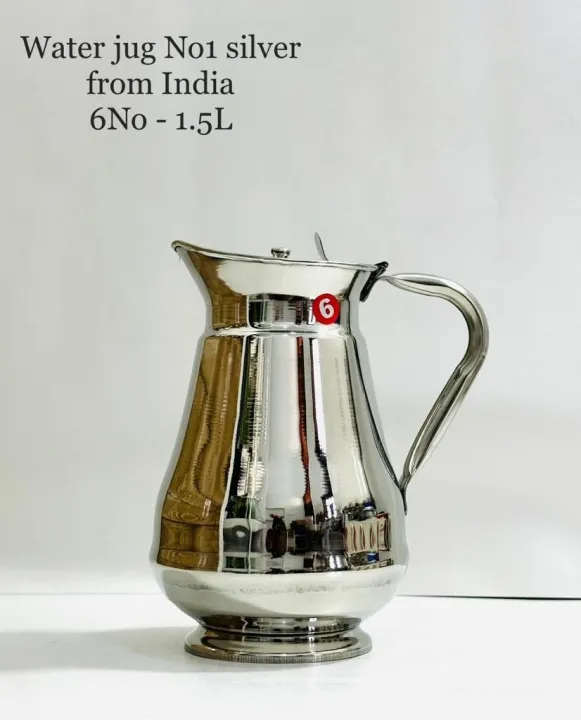 No.1%20Stainless%20Steel%20Silver%20Water%20Jug%20-%20Image%203