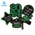 GOIKEA Graduation Table Decorations Class of 2024 Glitter Graduation Centerpiece Sticks Set Perfect Table Decor for Graduation Party Bamboo Skewer Cake Toppers. 