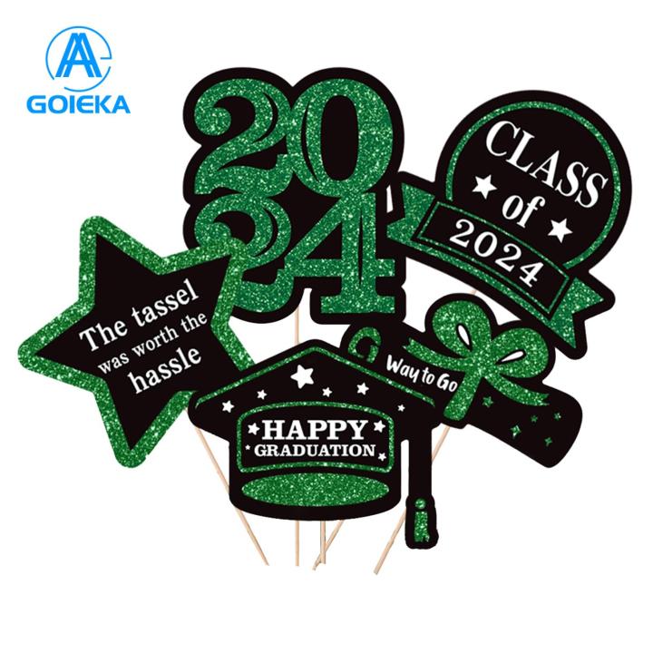 GOIKEA%20Graduation%20Table%20Decorations%20Class%20of%202024%20Glitter%20Graduation%20Centerpiece%20Sticks%20Set%20Perfect%20Table%20Decor%20for%20Graduation%20Party%20Bamboo%20Skewer%20Cake%20Toppers%20-%20Image%202