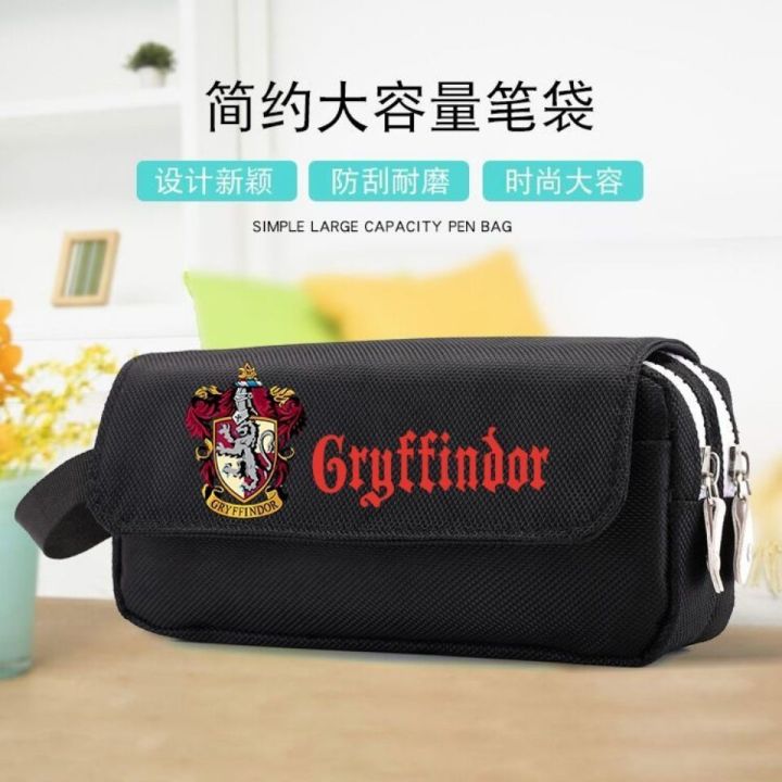 Harry%20Potter%20Harry%20Potter%20Gryffindor%20Slytherin%20Badge%20Large%20Capacity%20Double%20Zipper%20Pencil%20Case%20Stationery%20-%20Image%204