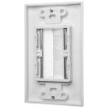 Brush Wall Plate,Decora Style, Cable Pass Through Insert for Wires, Single Gang Cable Access Strap,Wall Socke. 