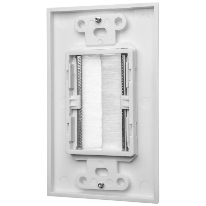 Brush%20Wall%20Plate,Decora%20Style,%20Cable%20Pass%20Through%20Insert%20for%20Wires,%20Single%20Gang%20Cable%20Access%20Strap,Wall%20Socke%20-%20Image%205