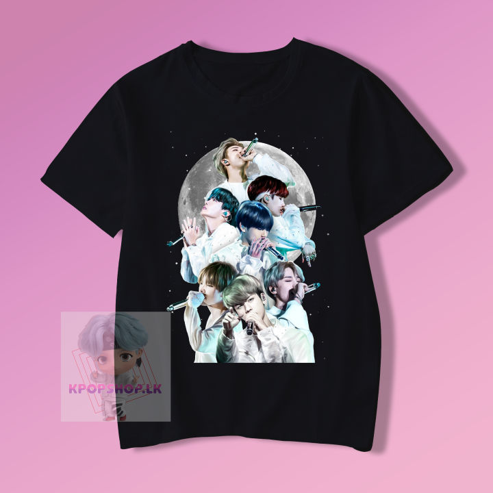 BTS%20T-shirt%20KPOP%20Album%20Crew%20Neck%20Ladies%20Gents%20Tshirt%20190GSM%20Cotton%20-%20Image%202