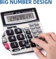 Large 14-Digit Joinus JS-705 LCD Display Desktop Calculator with Check & Correct Function, Solar Battery Dual Power Calculator, Large Computer Keys Electronics Calculator for Office School Calculating. 