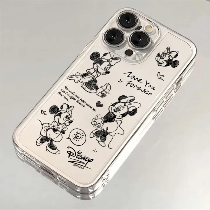 Luting2025%20Face%20R%20XSMaax%20X%20Mouse%20Phone%20Case%20for%20Cartoon%20Mickey%20Mouse%20Minnie%20Mouse%20on%20iPhone%2016%2015%2014%2013%2012%2011%20Mini%20Pro%20Mx%207%208%20Plus%20Clear%20Soft%20TPU%20Back%20-%20Image%202