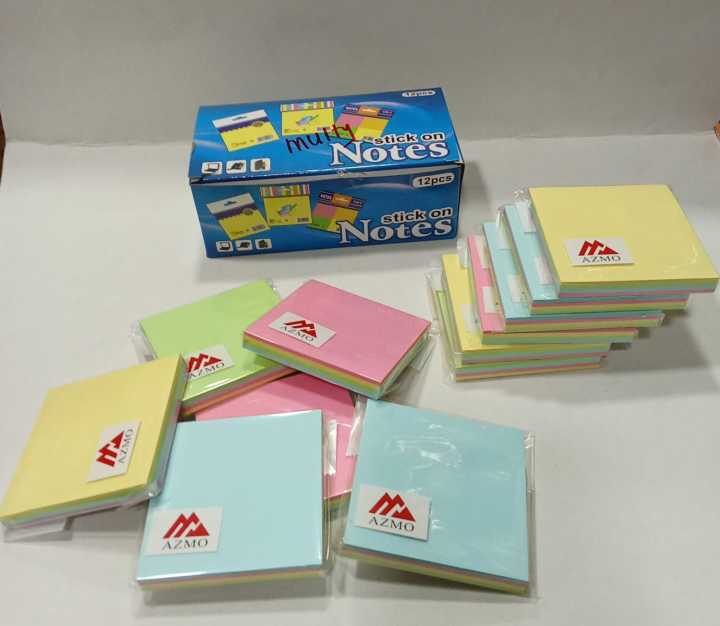 Multi Colour 3 x 3 Stick Note Pad (100 Sheets) | Daraz.lk