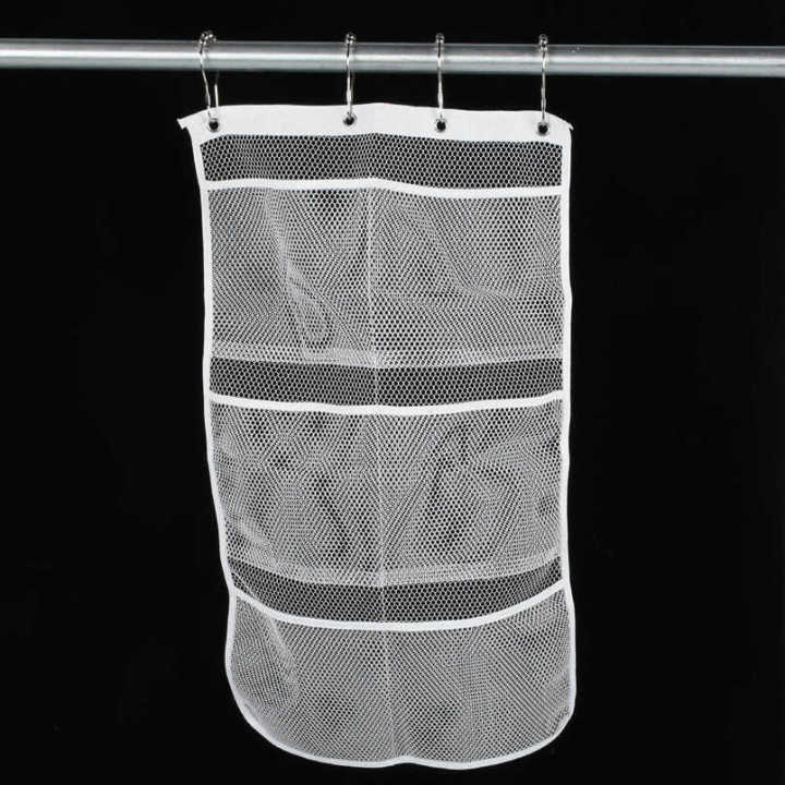 SFBathroom Toys Storage Bag 6 Pockets Baby Net Bath Tub Mesh Holder Organizer