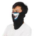 LED Half Face Mask Equalizer Flashing Rave Party by Music Luminous Cosplay Dance. 