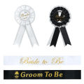 Bride To Be Sash White Veil With Comb Badge Wedding Bridal Shower Decoration Bachelorette Party Hen Night Supplies Groom To Be. 