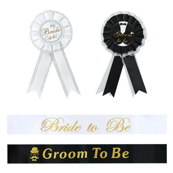 Bride%20To%20Be%20Sash%20White%20Veil%20With%20Comb%20Badge%20Wedding%20Bridal%20Shower%20Decoration%20Bachelorette%20Party%20Hen%20Night%20Supplies%20Groom%20To%20Be%20-%20Image%202