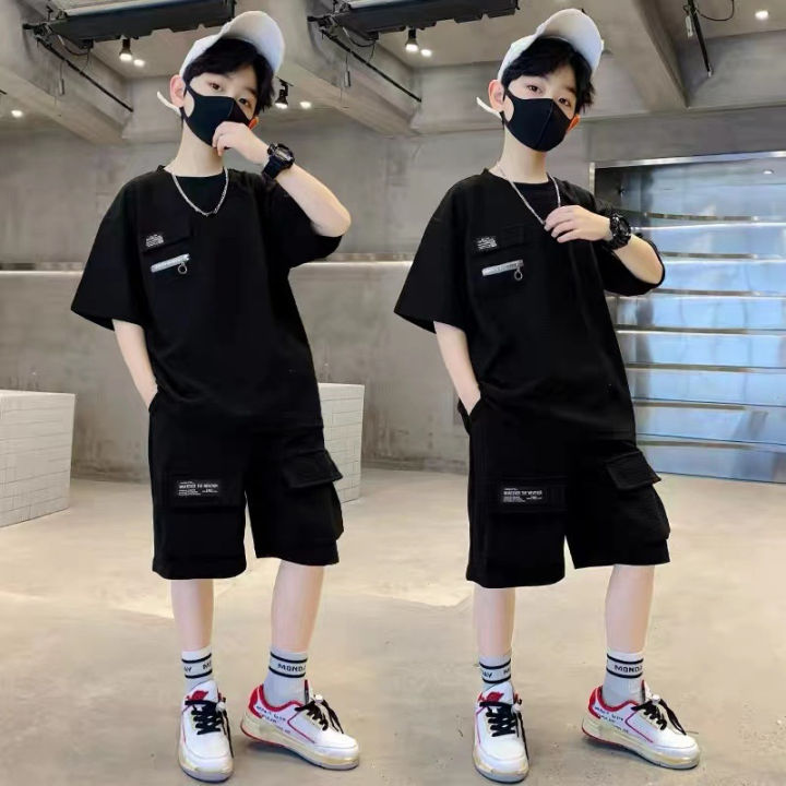 Summer%20Boy%20Sports%20Sets%20Kids%20Casual%20Costume%20Teenager%20Fashion%20Outfits%20Children%20T-shirts+Shorts%202Pcs%20Short%20Sleeves%20Top%20Pants%20Suits%20-%20Image%203