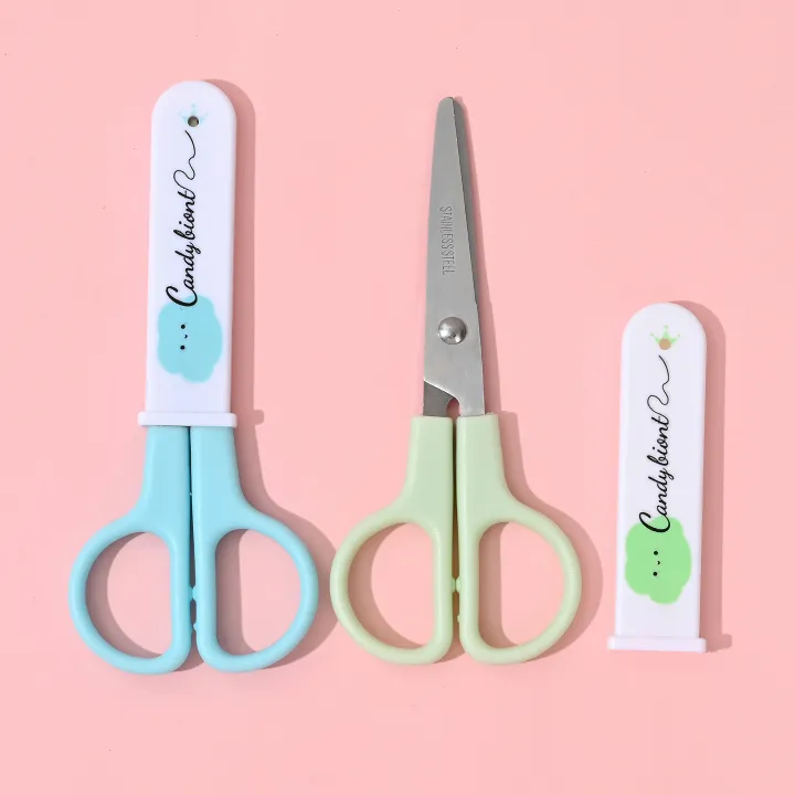 Cute%20Scissors%20Simple%20Kids%20Children%20Safety%20Students%20Scissors%20Kindergarten%20Stationery%20DIY%20Cut%20Paper%20Handmade%20Scrapbooking%20-%20Image%203