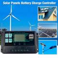 MPPT/PWM Solar Charge Controller Solar Panel Battery Intelligent Regulator Dual USB Port LCD Display 10/20/30/40/50/60/100A. 