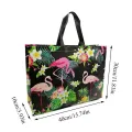 【ALLGOOD】1pc Reusable Shopping Bag Large Eco Friendly Flamingo Women's Tote Bag Waterproof Portable Handbag. 