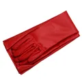 Kqueebee Pair of Stylish Red Solid Color PU Leather Long Gloves For Women. 