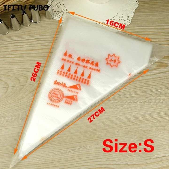 Cake Icing Bags 25 Pcs Small Size - Transparent