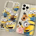 Cartoon Lovely M-Minions Clear Soft Case For iPhone 16 15 14 13 12 11 Pro Max XS X XR 8 7 Plus SE 2020 Silicone Protective Cover. 