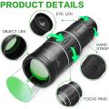16×52 waterproof dual focus monocular. 