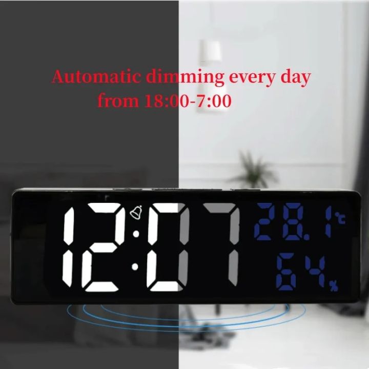 wall%20clock%209%20Inch%20Large%20Digital%20Wall%20Clock%20Temperature%20and%20Humidity%20Display%20Night%20Mode%20Table%20Alarm%20Clock%2012/24H%20Electronic%20LED%20Clock%20-%20Image%205