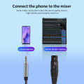 3.5 mm to XLR 3 Pin Male to Female Stereo Audio Cable For Microphone Phone Amplifier Computer Speaker Guitar Mixer Adapter Cable. 