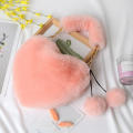 Women's Furry Accessories Luxury Faux Fur Handbags Small Handbags Ladies Chain Shoulder Bag Fluffy Plush Handbags. 
