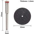 25Pcs 32mm Grinding Wheel with Mandrels for Rotary Tools Resin Cutting Disc Mini Circular Saw Blade Rotary Cut Off Wheel. 