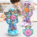 High Quality QP Children Electric Transparent Gear Robot Toy With Light Effects Universal Walking Robot For Kids Boys Girls Educational Toy 2022 New. 