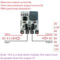 5A Input DC 5-30V Output 3-12V Selectable Synchronous DC-DC Buck Converter High Efficiency Fast Response for Motor LED Vehicle. 