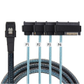 2X Mini Sas Sff-8087 to 4 Sff-8482 Server Array Card Hard Drive Data Cable Sata Cable 0.5m. 