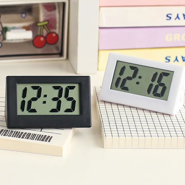 Mini Digital Clock Portable Desk Clock 12 Hour Time Display Table Clock ...