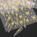 Red Holographic Butterfly Nail Art Stickers Silver Laser Effect Stars Wings Sliders For Nails Adhesive Decal Manicure GLBTF-S04. 