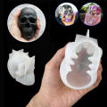 3D Skull Silicone Mold 3D Resin Casting Mold Home Decoration Mold Silicone Candle Mold Bone-shaped Candle Mold Silicone Resin Casting Tool Halloween Candle Mold Skull Candle Mold Resin Casting Mold. 